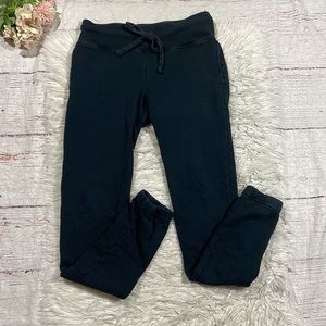 Joah Brown Black High Rise Drawstring Skinny Cotton Joggers